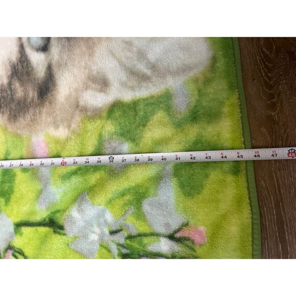 Northwest Co. Greg Cuddiford Kittens & Flowers Fleece Throw Blanket 46”x59” Cats - Picture 6 of 7